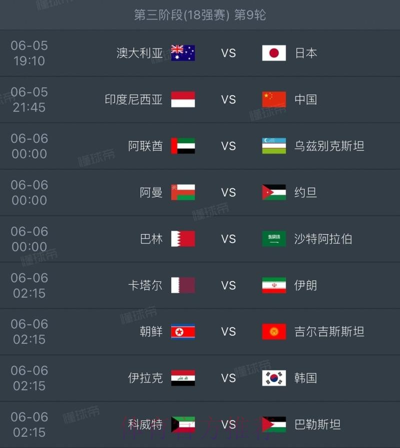世界杯比赛时间完整版