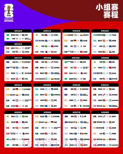 2026世界杯赛程哪里可以看 2026世界杯赛程哪里可以看